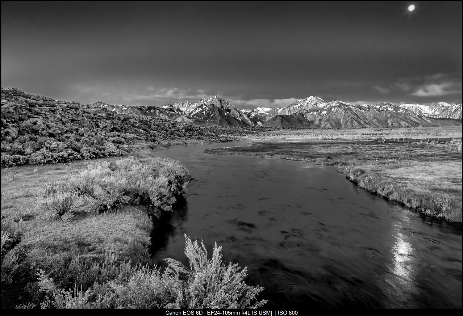 Eastern Sierra mountain twilight