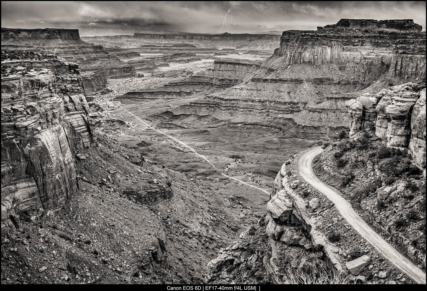 canyons in monochrome