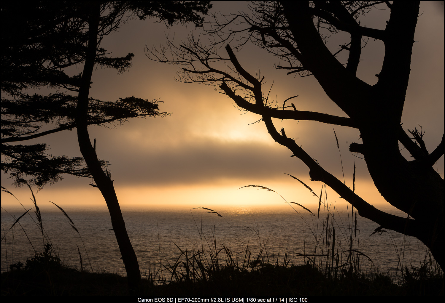 Oregon sunset on the coast