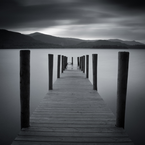 Derwent Water, Lake District, UK presented in a 1:1 aspect ratio