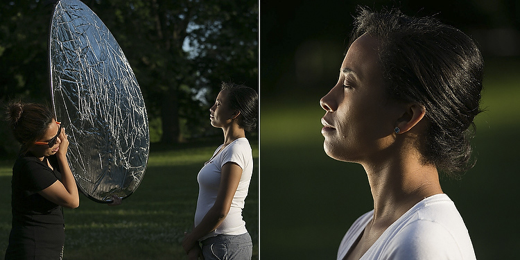 using a silver reflector