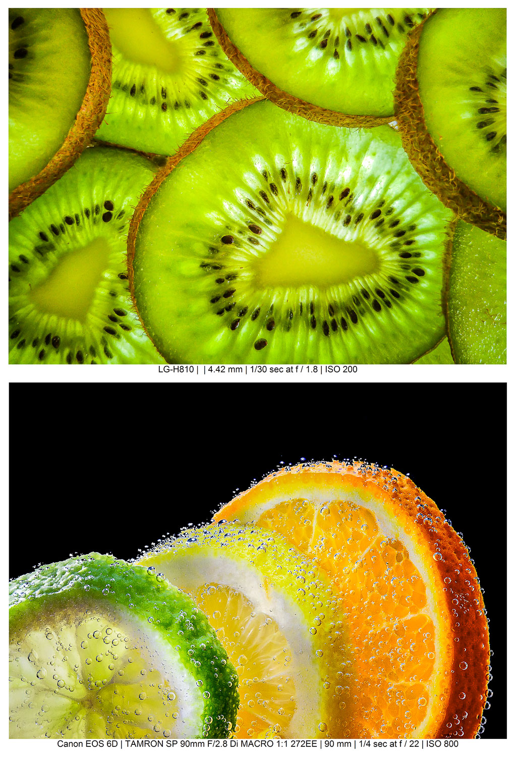 fruit with water