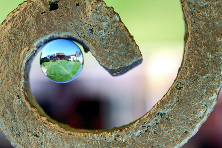 lens ball photo flipped upside down