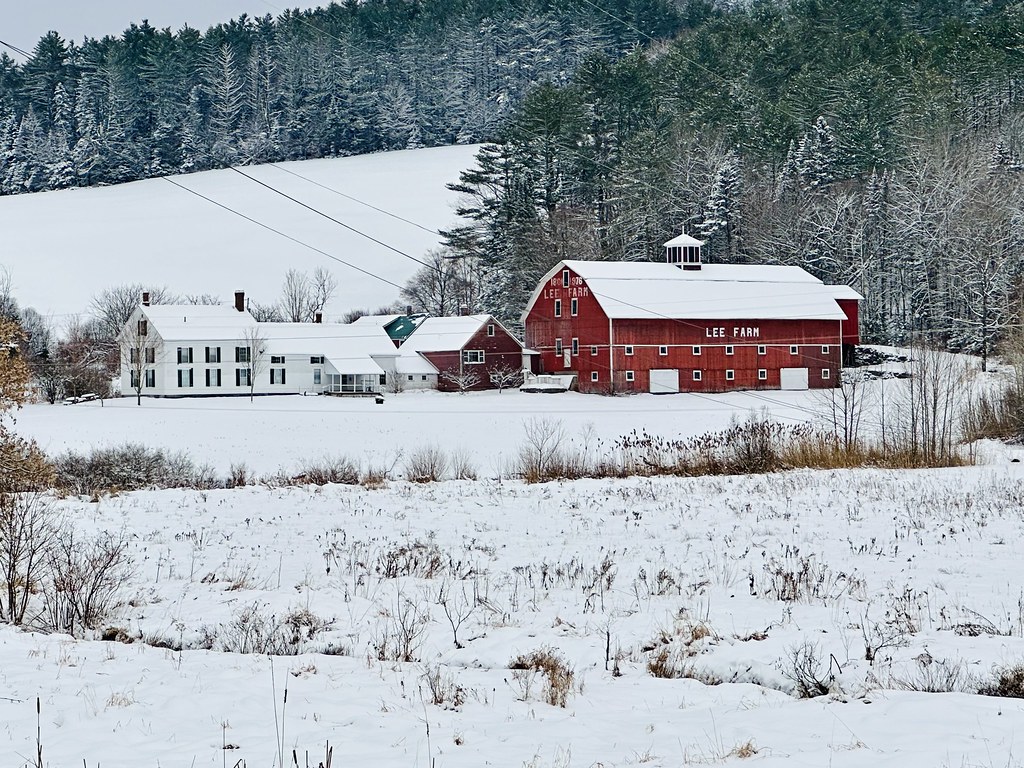 Lee Farm. VT Route 18. Waterford, Vermont. Farmhouse built in 1859 using the Greek Revival Style. Added to the National Register of Historic Places in 1983.