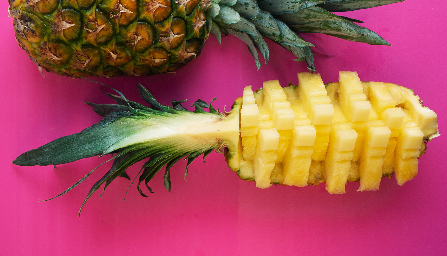 pineapple flat lay