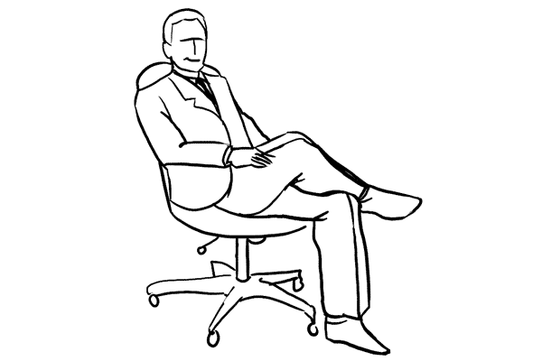 man relaxing in a chair