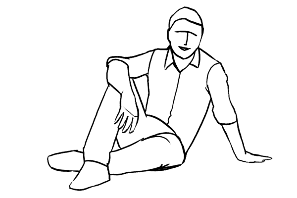 man sitting on the ground