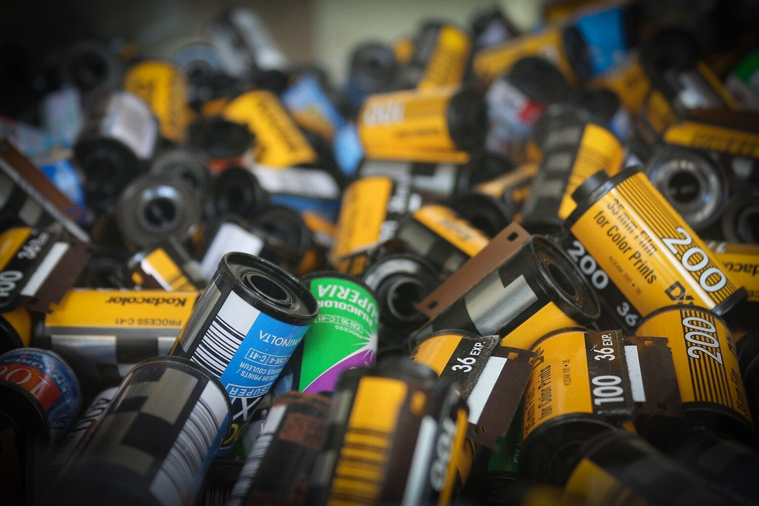 Many film rolls