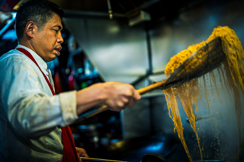 Wok Chef Prepping Lo Mein