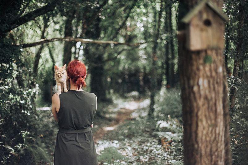 Two gingers in a forest