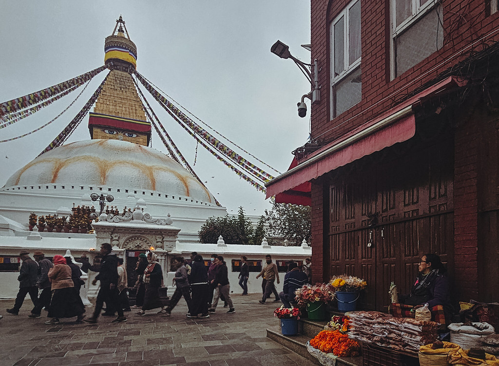 Vendor at Boudhanath Stupa