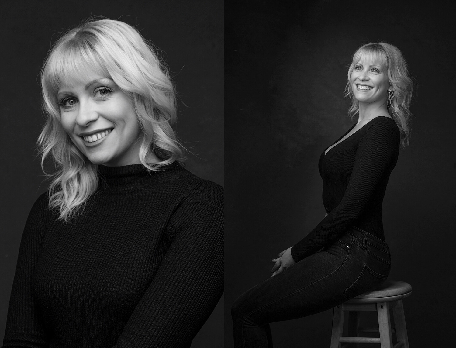 black and white headshots