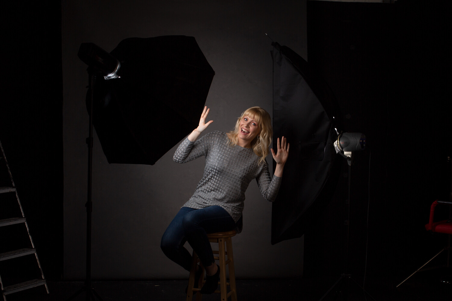 woman in the studio