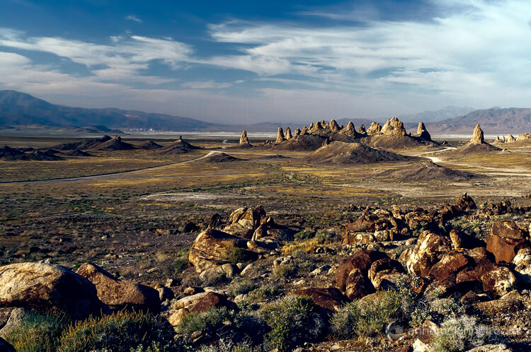 Trona Pinnacles, California with a nice foreground to create depth