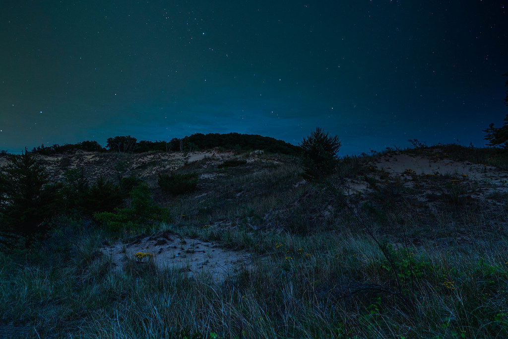 Indiana Dunes National Park by night