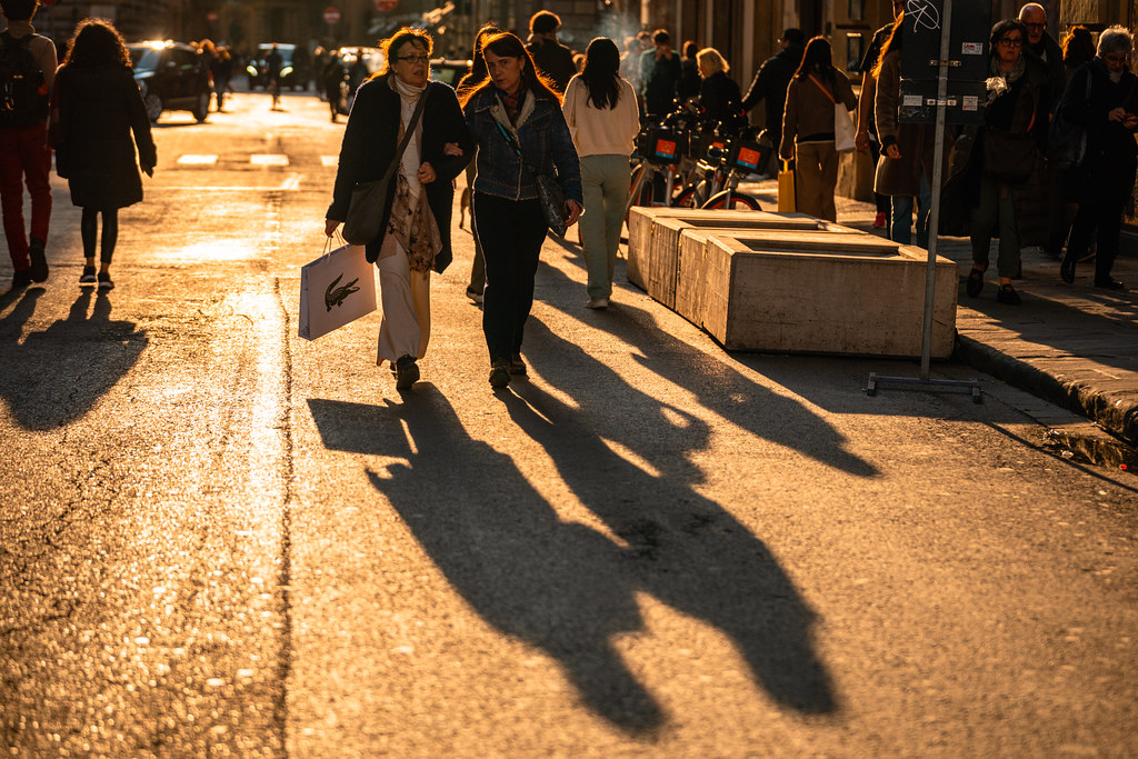Women with Long Shadows, Florence Italy