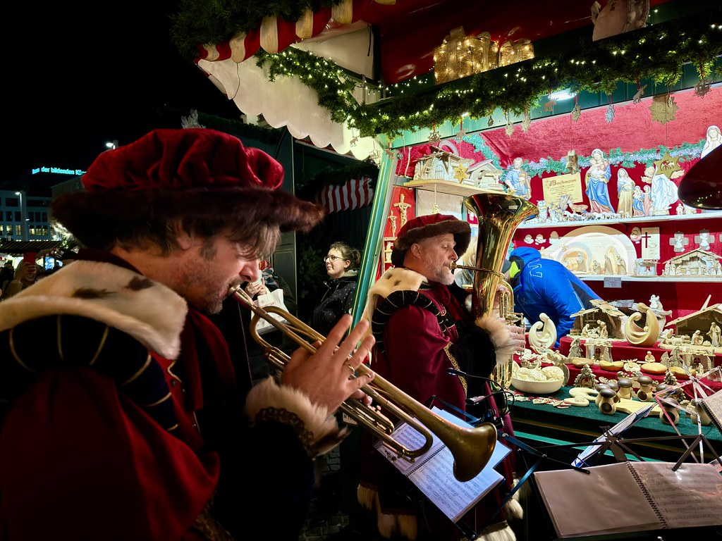 Leipziger Stadtmusikanten auf dem Weihnachtsmarkt