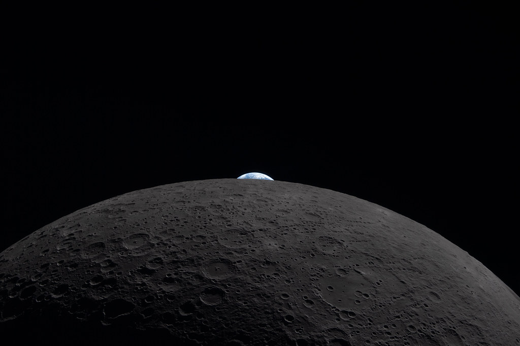 Taking a Peek at Earth from the Far Side of the Moon