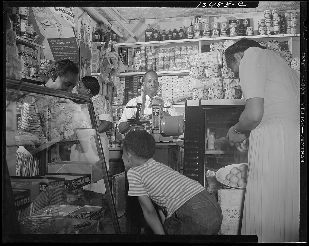 Washington, D.C. Grocery store owned by Mr. J. Benjamin, on Saturday afternoon (LOC)