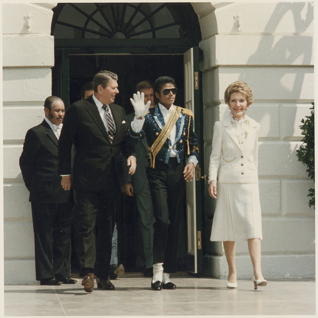The Reagans and Michael Jackson at the White House Ceremony to Launch the Campaign Against Drunk Driving, 05/14/1984